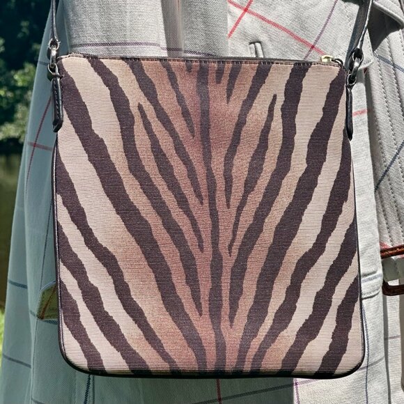 COACH Madison Swing Pack Cross-Body Small Zebra Brown Multi 50506 - Picture 2 of 12